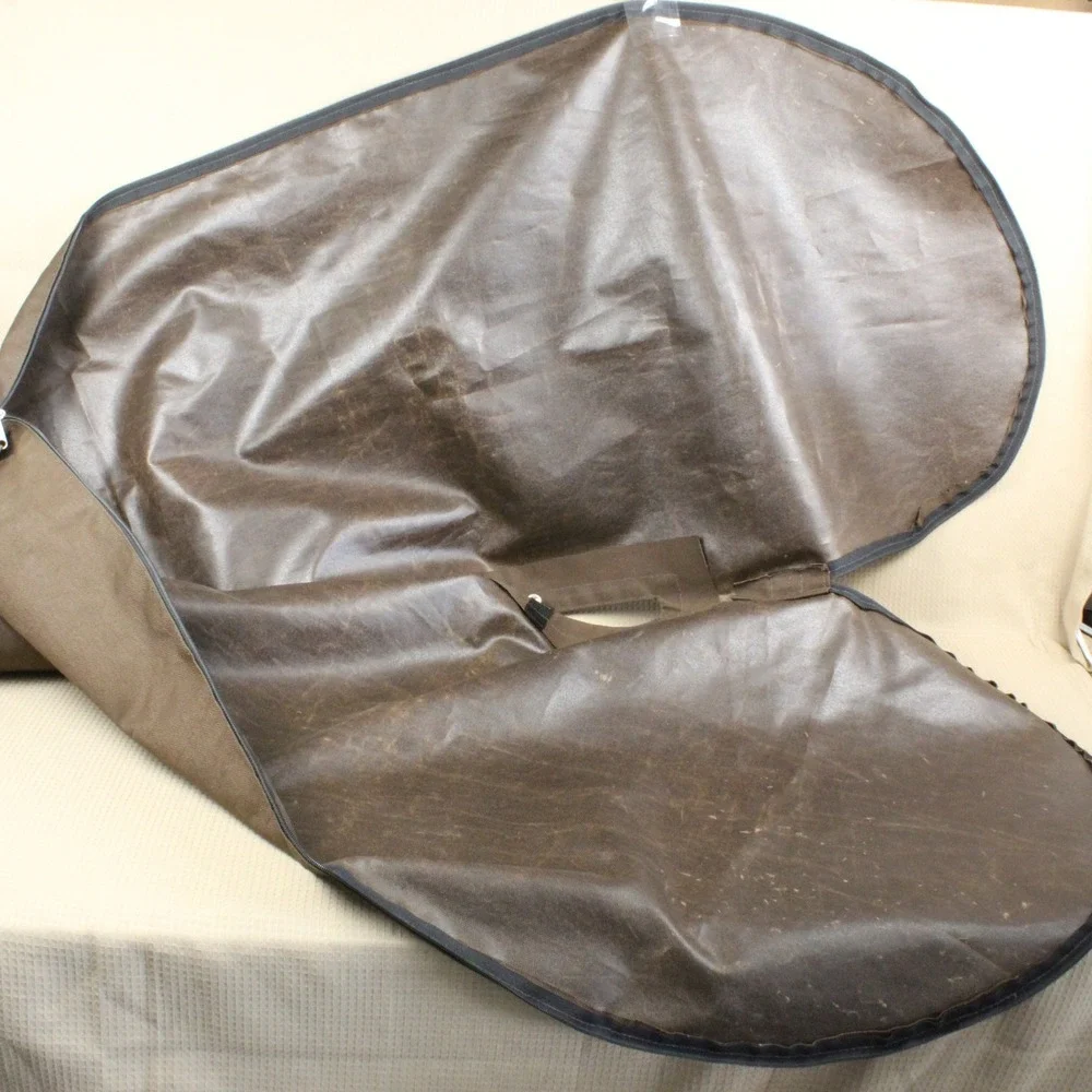 Golf Club Travel Bag Canvas Padded Lightweight Brown Soft Shell Case